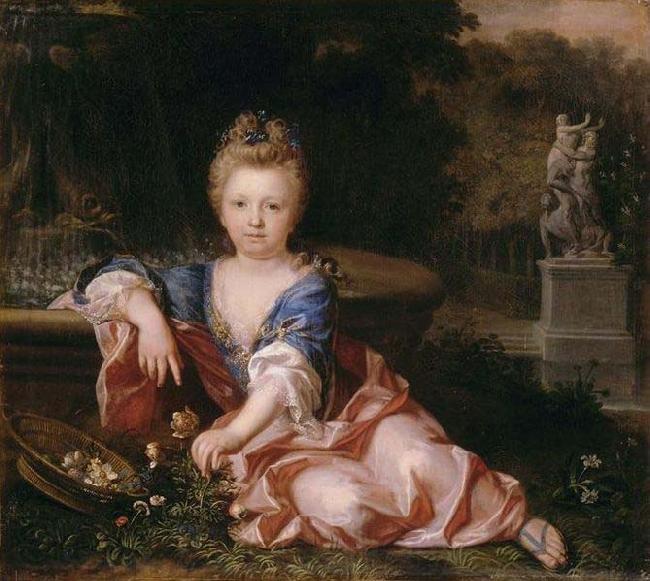 Alexis Simon Belle Portrait of Mariana Victoria of Spain fiancee of Louis XV France oil painting art